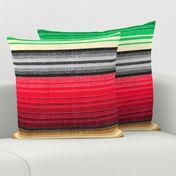 Mexican Blanket Serape Southwest Stripe - large scale - Christmas colours