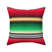 Mexican Blanket Serape Southwest Stripe - medium scale - Christmas colours