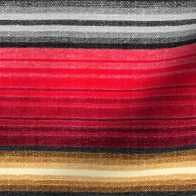 Mexican Blanket Serape Southwest Stripe - medium scale - Christmas colours