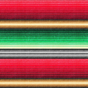 Mexican Blanket Serape Southwest Stripe - medium scale - Christmas colours