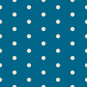 Deep Blue Polka Dots- Ditsy Scale