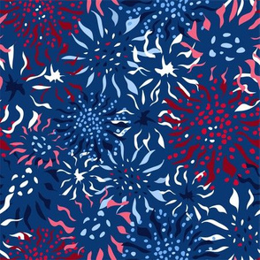 Flowers Not Bombs  - Viva Le France , dark blue,  red 