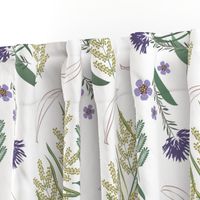 Australiana Botanical Chintz Floral white