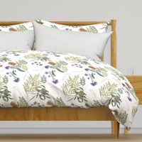 Australiana Botanical Chintz Floral white