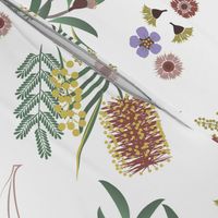 Australiana Botanical Chintz Floral white