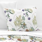 Australiana Botanical Chintz Floral white