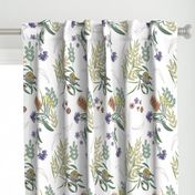 Australiana Botanical Chintz Floral white