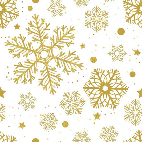 Golden snowflakes