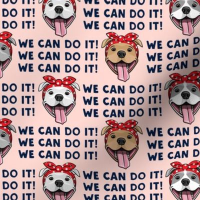 We can do it! - Rosie Pit bulls dogs - pink - LAD19