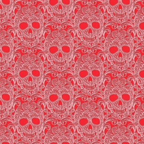 Lace Skulls {Pink} -medium