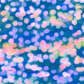 Sunset bokeh wonderland watercolor (smaller scale, horizontal)