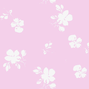 Whimsical flowers pink and white from Anines Atelier. Use the design for lingerie or chemise, bathroom walls or summer dress.