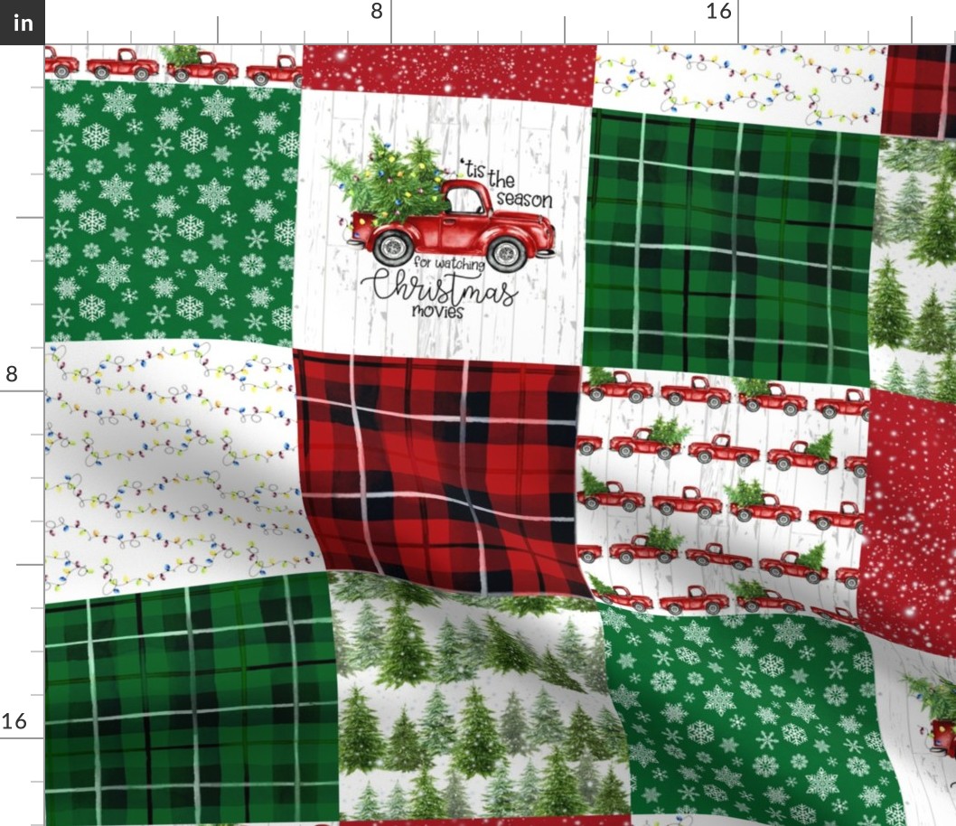 Christmas//Tis the Season - Wholecloth Cheater Quilt