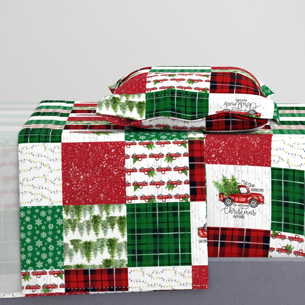 Christmas//Tis the Season - Wholecloth Cheater Quilt - Rotated