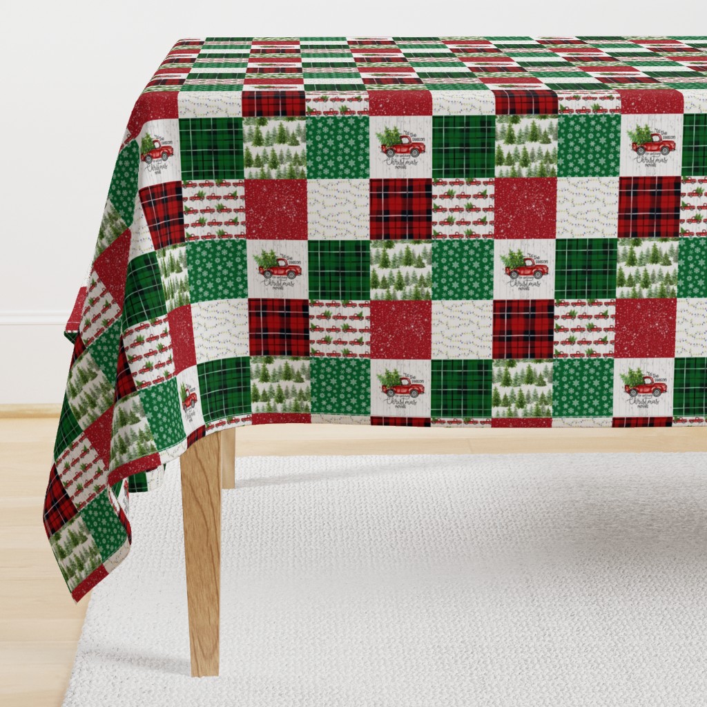 3 inch Christmas//Tis the Season - Wholecloth Cheater Quilt - Rotated