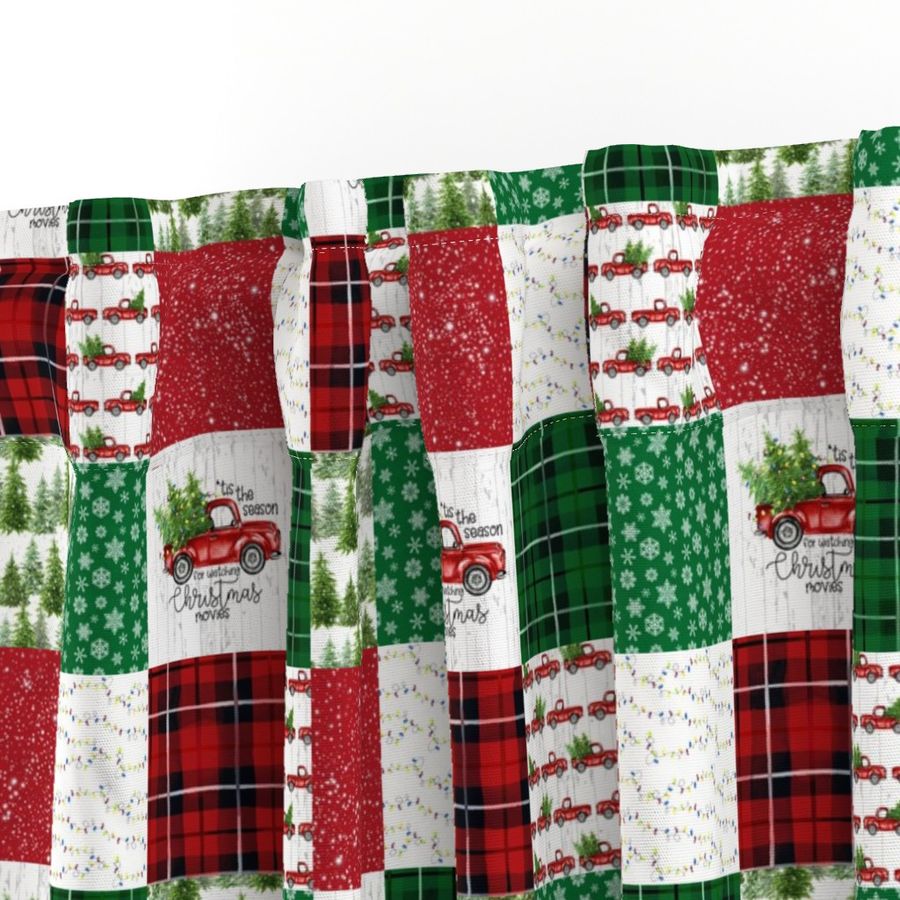 3 inch Christmas//Tis the season - Wholecloth Cheater Quilt