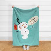 54x72 2 Yard Minky Blanket Snowmen Fucking Love Christmas!