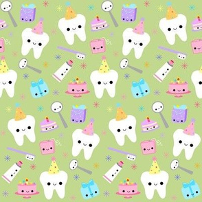 Happy Party Teeth - Light Green