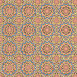 Kaleidoscopic Mandalas - Peach, Melon, Summer, Rose, Rosy