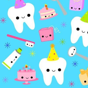 XL Happy Party Teeth - Blue