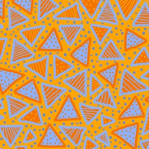 Triangles - Orange Blue Dots