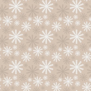 Brown Snowflake Pattern
