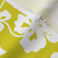 Haute Couture Hawaiian Garlands - white on chartreuse 