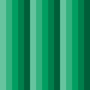 Various Shades of Shamrock Green Vertical Stripes