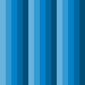 Various Shades of Turquoise Blue Vertical Stripes