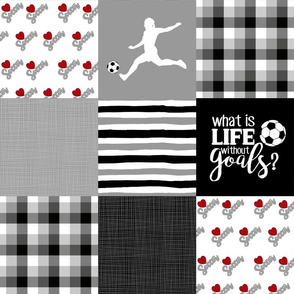Women's Soccer//Black&Grey - Wholecloth Cheater Quilt