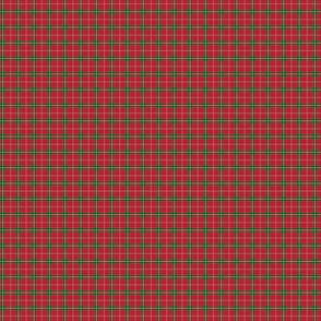 Christmas Berry Red and Green Tartan with Beige and White Lines
