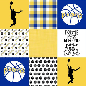 Basketball//Pioneers - Wholecloth Cheater Quilt