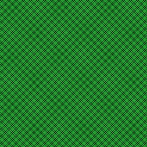Christmas Holly Green and Argyle Tartan Plaid with Crossed White and Red Lines
