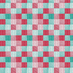 Spots n Stripes christmas cheater quilt small