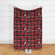 Christmas Typography on textured Red Buffalo Plaid - large scale