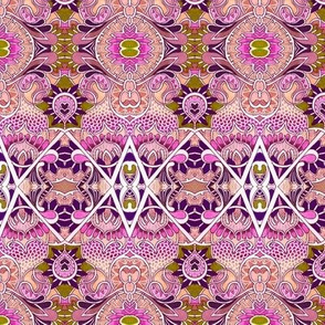 Trippy Hippie Pink Dragon Scale Psychedelia