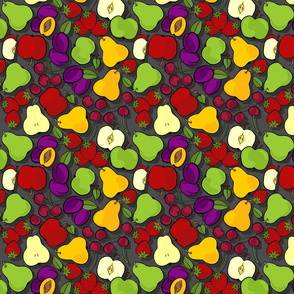 tutti frutti vibrant colors on dark regular size