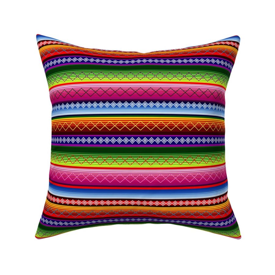 Serape Neon Mexican blanket Stripe - Spoonflower