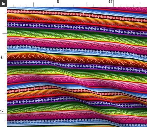 Serape Neon Mexican blanket Stripe - Spoonflower