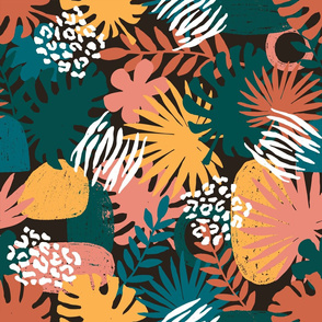 abstract exotic florals