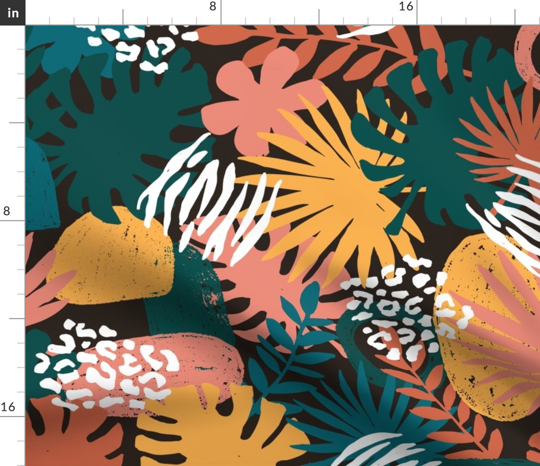 abstract exotic florals