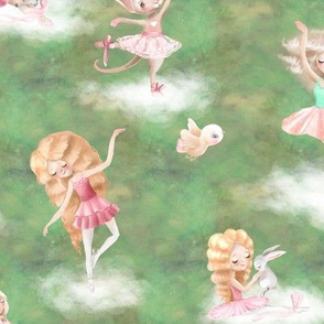 dancing on clouds ballerina green FLWRHT