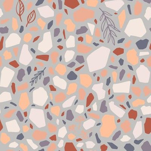 terrazzo with leaves
