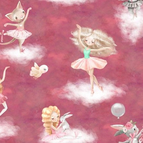 dancing on clouds ballerina pink FLWRHT