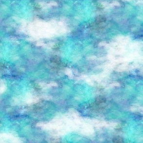 clouds in the sky only turquoise aqua blue FLWRHT