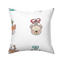 Christmas  Holidays Forest Woodland Animals Ornaments Pillow Plush Plushie Softie Cut & Sew 5 inch