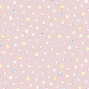 Spring Simple watercolor dots pink background 