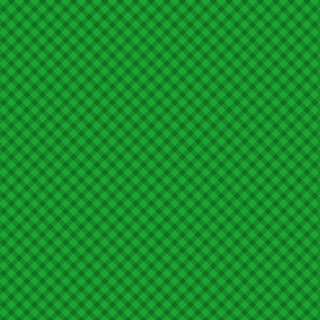 Christmas Holly Green and Black Diagonal Glen Plaid Tartan