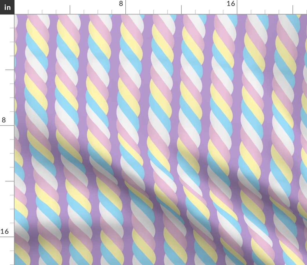 Marshmallow Twist - Vertical, purple