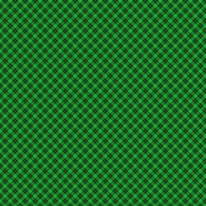 Christmas Holly Green and Dark Green Argyle Tartan Plaid with Crossed White Lines